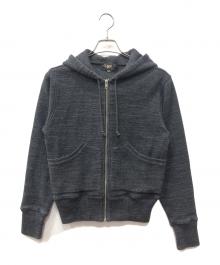 RRL（ダブルアールエル）の古着「霜降りジップパーカー」｜グレー