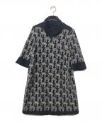 mina perhonenミナ ペルホネン）の古着「countウールカシミヤ混刺繍ワンピース」｜ネイビー