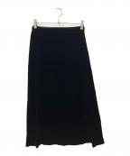yohji yamamoto+noirヨウジヤマモトプリュスノアール）の古着「ベロアロングスカート」｜ブラック