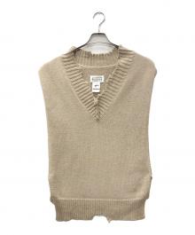 Maison Margiela（メゾンマルジェラ）の古着「コットンセルロースヘンプニットベスト」｜ベージュ