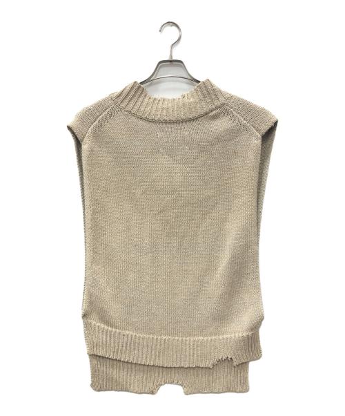 Maison Margiela（メゾンマルジェラ）Maison Margiela (メゾンマルジェラ) コットンセルロースヘンプニットベスト ベージュ サイズ:SIZE Sの古着・服飾アイテム