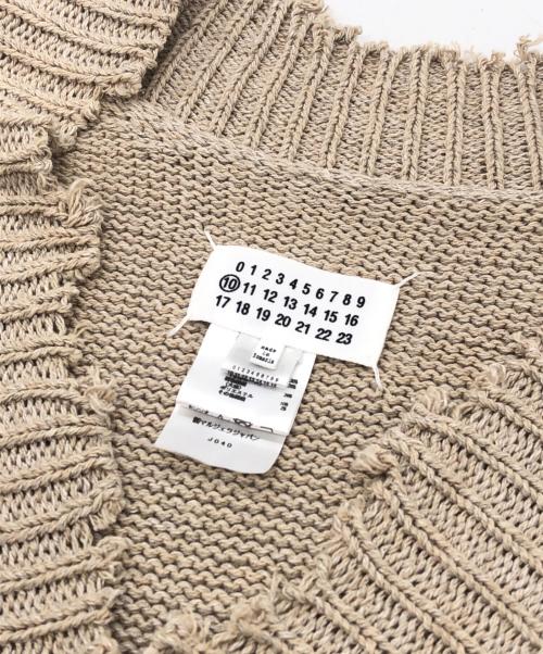 Maison Margiela（メゾンマルジェラ）Maison Margiela (メゾンマルジェラ) コットンセルロースヘンプニットベスト ベージュ サイズ:SIZE Sの古着・服飾アイテム
