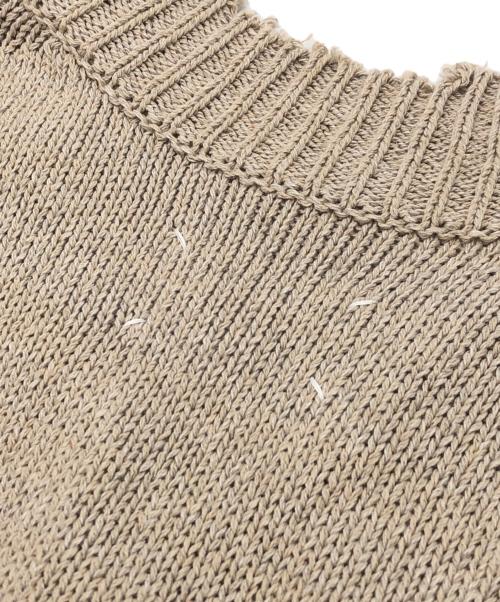 Maison Margiela（メゾンマルジェラ）Maison Margiela (メゾンマルジェラ) コットンセルロースヘンプニットベスト ベージュ サイズ:SIZE Sの古着・服飾アイテム