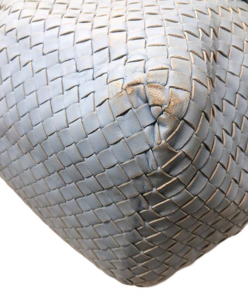BOTTEGA VENETA（ボッテガベネタ）BOTTEGA VENETA (ボッテガベネタ) イントレチャート トートバッグ ブルー サイズ:下記参照の古着・服飾アイテム