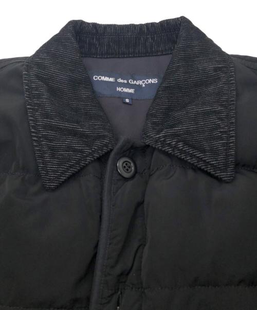 COMME des GARCONS HOMME（コムデギャルソン オム）COMME des GARCONS HOMME (コムデギャルソン オム) 後染め加工コーデュロイ襟ダウンジャケット ブラック サイズ:SIZE Sの古着・服飾アイテム