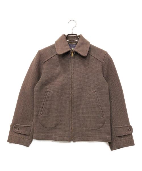 PENDLETON（ペンドルトン）PENDLETON (ペンドルトン) 60s ウールスポーツジャケット ブラウン サイズ:不明（タグ印字薄れのため）の古着・服飾アイテム