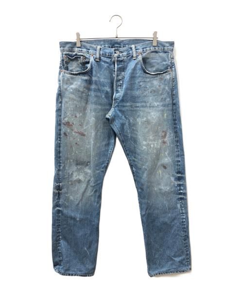 RRL（ダブルアールエル）RRL (ダブルアールエル) ペンキ加工デニムパンツ ブルー サイズ:SIZE 38の古着・服飾アイテム