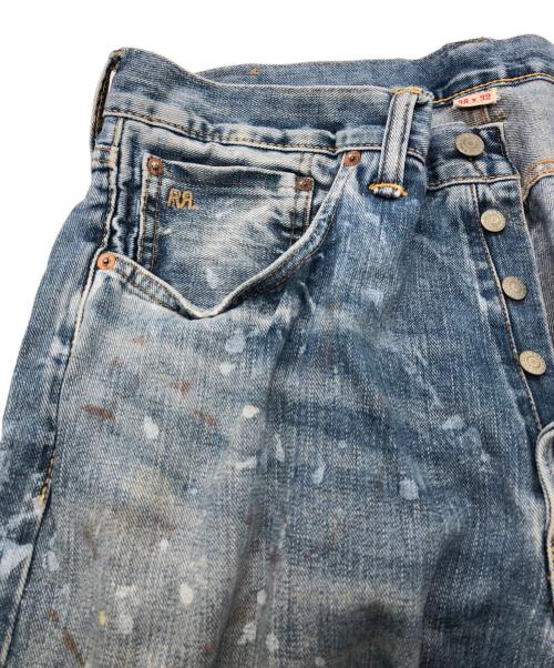 RRL（ダブルアールエル）RRL (ダブルアールエル) ペンキ加工デニムパンツ ブルー サイズ:SIZE 38の古着・服飾アイテム