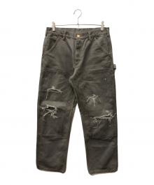 KAMIYA（カミヤ）の古着「ボロダック ペインターパンツ ダブルニー / BORO DUCK PAINTER PANTS」｜グレー