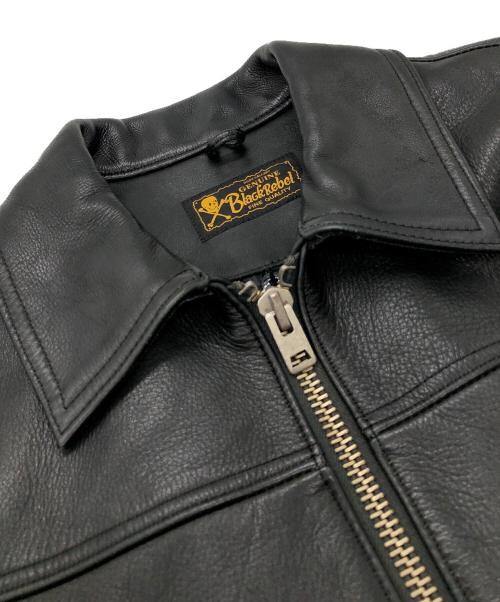 RUDE GALLERY BLACK REBEL（ルードギャラリー ブラックレーベル）RUDE GALLERY BLACK REBEL (ルードギャラリー ブラックレーベル) NITE キップレザーシングルライダースジャケット ブラック サイズ:SIZE Mの古着・服飾アイテム