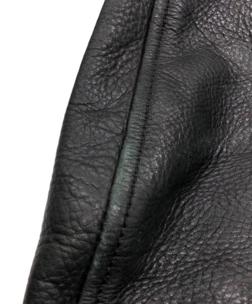 RUDE GALLERY BLACK REBEL（ルードギャラリー ブラックレーベル）RUDE GALLERY BLACK REBEL (ルードギャラリー ブラックレーベル) NITE キップレザーシングルライダースジャケット ブラック サイズ:SIZE Mの古着・服飾アイテム