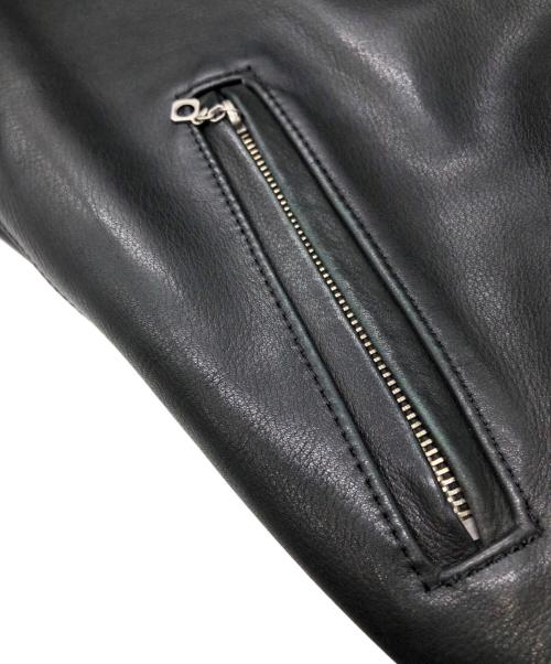 RUDE GALLERY BLACK REBEL（ルードギャラリー ブラックレーベル）RUDE GALLERY BLACK REBEL (ルードギャラリー ブラックレーベル) NITE キップレザーシングルライダースジャケット ブラック サイズ:SIZE Mの古着・服飾アイテム