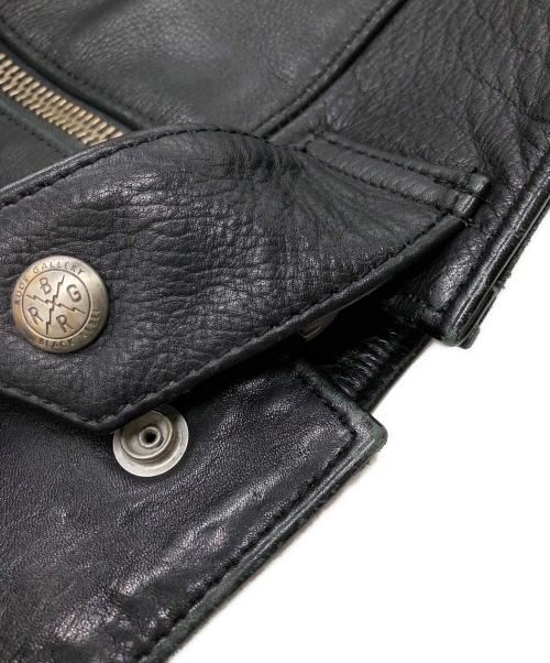 RUDE GALLERY BLACK REBEL（ルードギャラリー ブラックレーベル）RUDE GALLERY BLACK REBEL (ルードギャラリー ブラックレーベル) NITE キップレザーシングルライダースジャケット ブラック サイズ:SIZE Mの古着・服飾アイテム