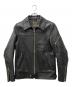 RUDE GALLERY BLACK REBEL（ルードギャラリー ブラックレーベル）の古着「NITE キップレザーシングルライダースジャケット」｜ブラック