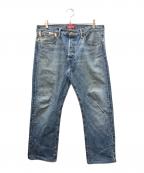 LEVI'S×SUPREMEリーバイス×シュプリーム）の古着「MADE IN USA Checker 501 デニムパンツ」｜ブルー