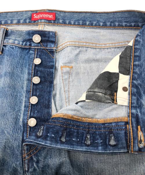 LEVI'S（リーバイス）LEVI'S (リーバイス) SUPREME (シュプリーム) MADE IN USA Checker 501 デニムパンツ ブルー サイズ:SIZE 86cm (W34)の古着・服飾アイテム