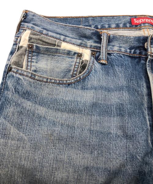 LEVI'S（リーバイス）LEVI'S (リーバイス) SUPREME (シュプリーム) MADE IN USA Checker 501 デニムパンツ ブルー サイズ:SIZE 86cm (W34)の古着・服飾アイテム