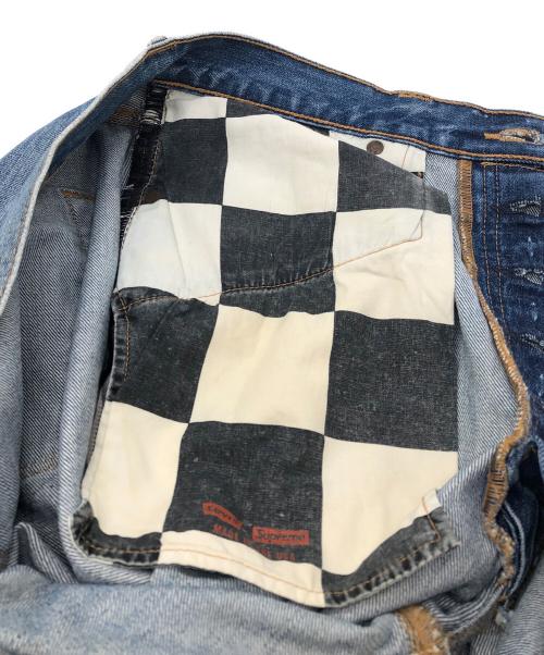 LEVI'S（リーバイス）LEVI'S (リーバイス) SUPREME (シュプリーム) MADE IN USA Checker 501 デニムパンツ ブルー サイズ:SIZE 86cm (W34)の古着・服飾アイテム