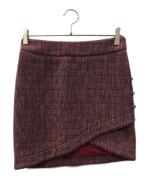 CHANEL（シャネル）CHANEL (シャネル) ツイードニットスカート レッド サイズ:SIZE 36の古着・服飾アイテム