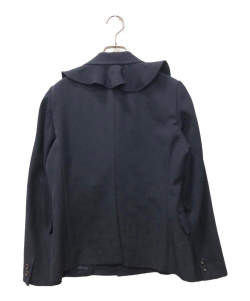 ROBE DE CHAMBRE COMME DES GARCONS（ローブドシャンブル コムデギャルソン）ROBE DE CHAMBRE COMME DES GARCONS (ローブドシャンブル コムデギャルソン) ジャガードフリル3Bジャケット ネイビー サイズ:SIZE Mの古着・服飾アイテム