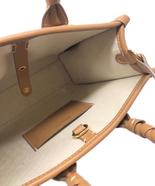 BURBERRY（バーバリー）BURBERRY (バーバリー) Freya TBロゴ ラフィア 2wayバッグ ベージュ サイズ:下記参照の古着・服飾アイテム