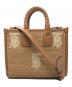 BURBERRY（バーバリー）の古着「Freya TBロゴ ラフィア 2wayバッグ」｜ベージュ