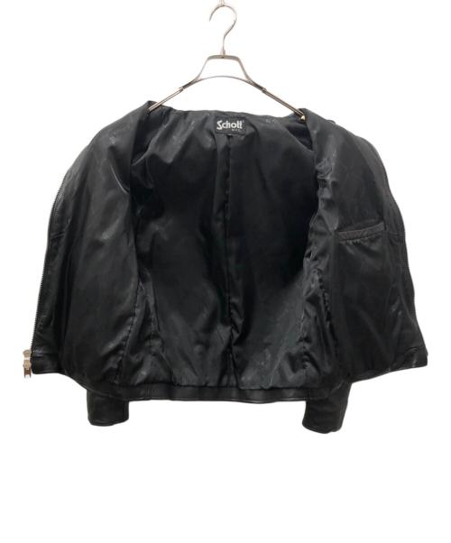 Schott（ショット）Schott (ショット) ラムレザーシングルライダースジャケット ブラック サイズ:SIZE Mの古着・服飾アイテム