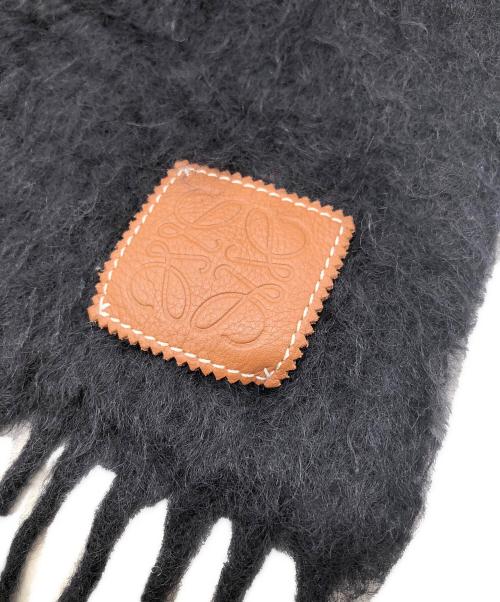 LOEWE（ロエベ）LOEWE (ロエベ) ウールモヘアマフラー ブラック サイズ:下記参照の古着・服飾アイテム
