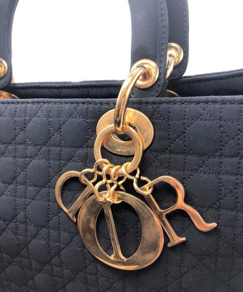 Christian Dior（クリスチャン ディオール）Christian Dior (クリスチャン ディオール) レディ ディオール カナージュ キルティングバッグ ブラック サイズ:下記参照の古着・服飾アイテム