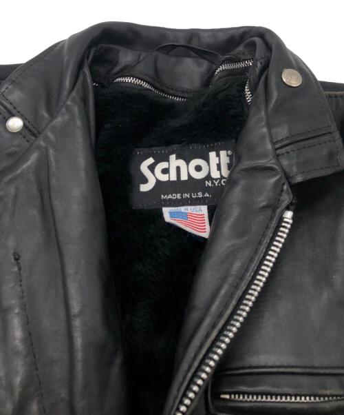 Schott（ショット）Schott (ショット) 641 ライナー付きシングルライダースジャケット ブラック サイズ:SIZE 34の古着・服飾アイテム