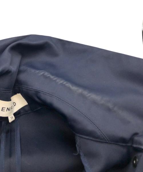 ENFOLD（エンフォルド）ENFOLD (エンフォルド) ヘビーサテンドロストビッグジャケット ネイビー サイズ:38の古着・服飾アイテム