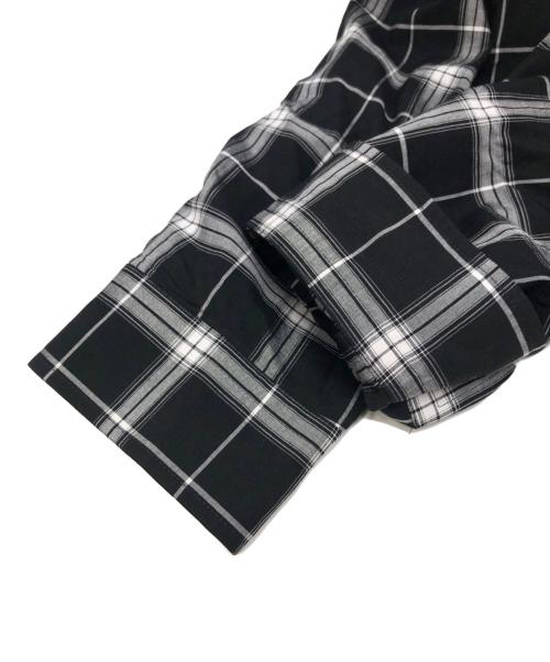 BALENCIAGA（バレンシアガ）BALENCIAGA (バレンシアガ) レイヤード チェックシャツ ブラック×レッド サイズ:36の古着・服飾アイテム