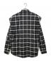 BALENCIAGA (バレンシアガ) レイヤード チェックシャツ ブラック×レッド サイズ:36：35000円