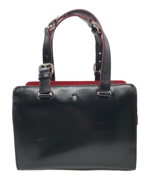 Vivienne Westwood（ヴィヴィアンウエストウッド）Vivienne Westwood (ヴィヴィアンウエストウッド) Tiny Orb 2WAYバッグ ブラック×レッドの古着・服飾アイテム