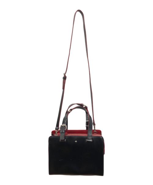 Vivienne Westwood（ヴィヴィアンウエストウッド）Vivienne Westwood (ヴィヴィアンウエストウッド) Tiny Orb 2WAYバッグ ブラック×レッドの古着・服飾アイテム
