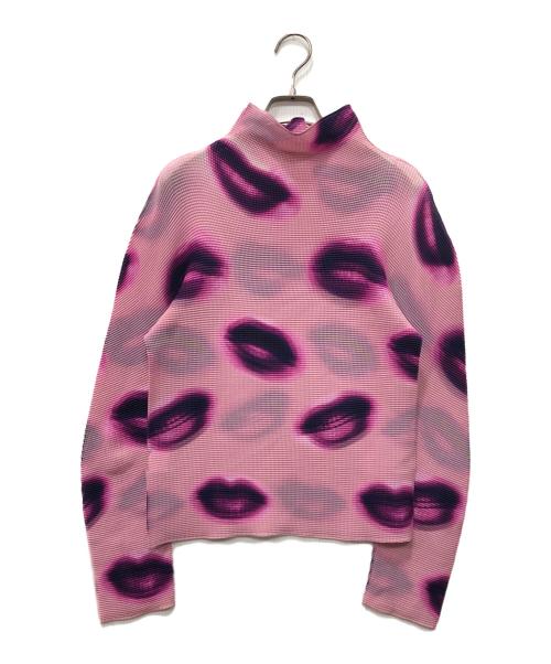 me ISSEY MIYAKE（ミーイッセイ ミヤケ）me ISSEY MIYAKE (ミーイッセイ ミヤケ) リップス プリーツカットソー パープル サイズ:FREEの古着・服飾アイテム