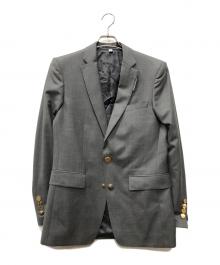 BURBERRY LONDON（バーバリーロンドン）の古着「イングリッシュフィット メタルボタン テーラードブレザージャケット」｜グレー