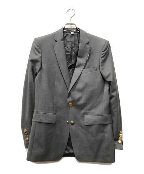 BURBERRY LONDON（バーバリーロンドン）BURBERRY LONDON (バーバリーロンドン) イングリッシュフィット メタルボタン テーラードブレザージャケット グレー サイズ:48の古着・服飾アイテム