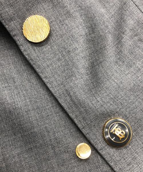 BURBERRY LONDON（バーバリーロンドン）BURBERRY LONDON (バーバリーロンドン) イングリッシュフィット メタルボタン テーラードブレザージャケット グレー サイズ:48の古着・服飾アイテム