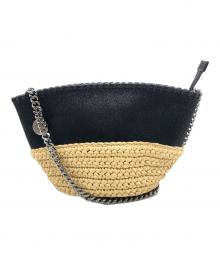 STELLA McCARTNEY（ステラマッカートニー）の古着「FALABELLA ラフィアショルダーバッグ」｜ベージュ