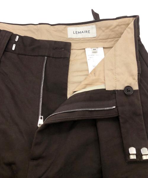 LEMAIRE（ルメール）LEMAIRE (ルメール) ONE PLEAT PANTS ブラウン サイズ:SIZE 44の古着・服飾アイテム