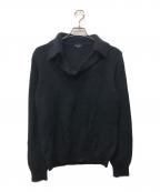 ANN DEMEULEMEESTERアンドゥムルメステール）の古着「襟付モヘアニット」｜ブラック