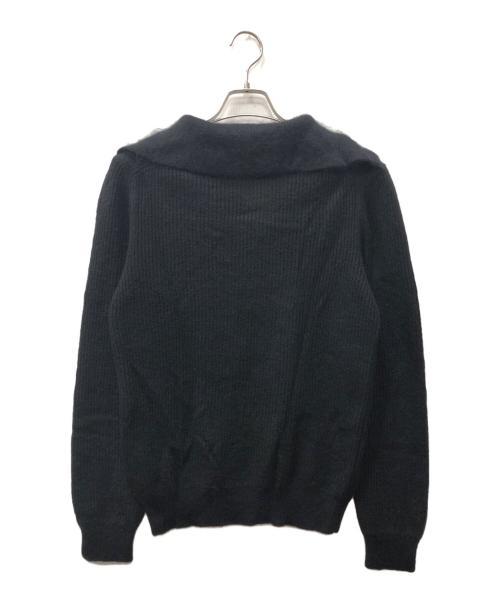 ANN DEMEULEMEESTER（アンドゥムルメステール）ANN DEMEULEMEESTER (アンドゥムルメステール) 襟付モヘアニット ブラック サイズ:Sの古着・服飾アイテム
