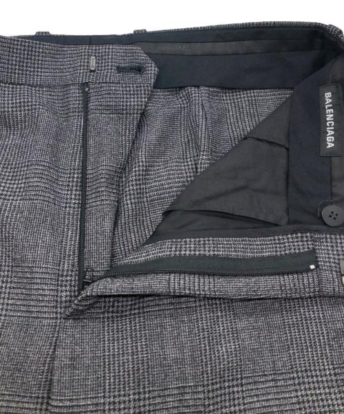 BALENCIAGA（バレンシアガ）BALENCIAGA (バレンシアガ) チェックスラックス グレー サイズ:SIZE 44の古着・服飾アイテム