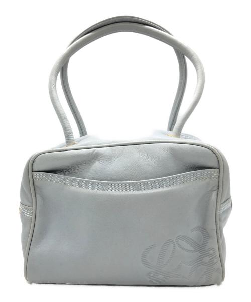 LOEWE（ロエベ）LOEWE (ロエベ) アナグラムミニボストンバッグ ブルーの古着・服飾アイテム