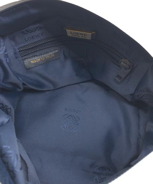 LOEWE（ロエベ）LOEWE (ロエベ) アナグラムミニボストンバッグ ブルーの古着・服飾アイテム