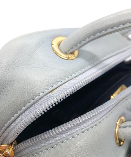 LOEWE（ロエベ）LOEWE (ロエベ) アナグラムミニボストンバッグ ブルーの古着・服飾アイテム