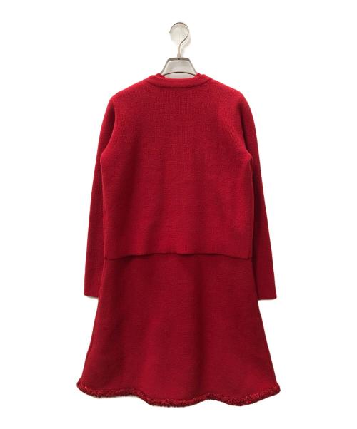 CELFORD（セルフォード）CELFORD (セルフォード) トリムミニニットワンピースセット レッド サイズ:SIZE 36の古着・服飾アイテム
