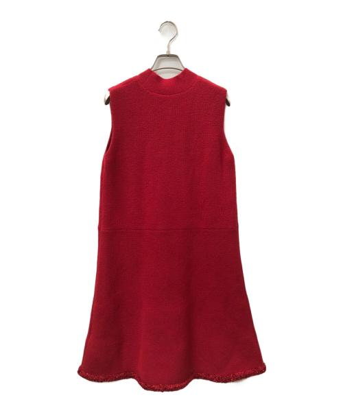 CELFORD（セルフォード）CELFORD (セルフォード) トリムミニニットワンピースセット レッド サイズ:SIZE 36の古着・服飾アイテム