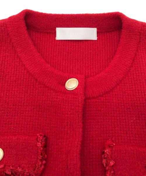 CELFORD（セルフォード）CELFORD (セルフォード) トリムミニニットワンピースセット レッド サイズ:SIZE 36の古着・服飾アイテム